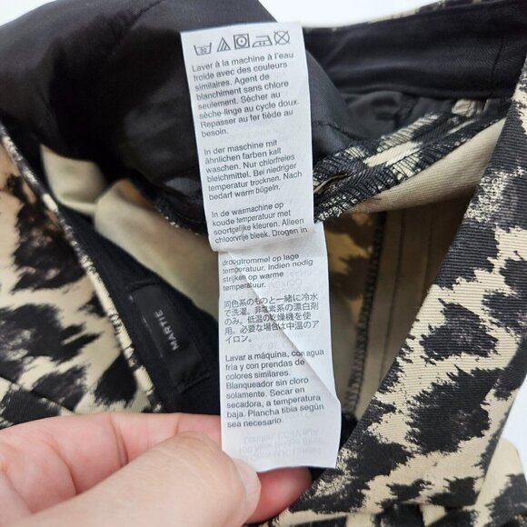 J.Crew Martie Slim Crop Pants In Leopard Stretch Cotton Women's 00 Preppy Career - Picture 7 of 11